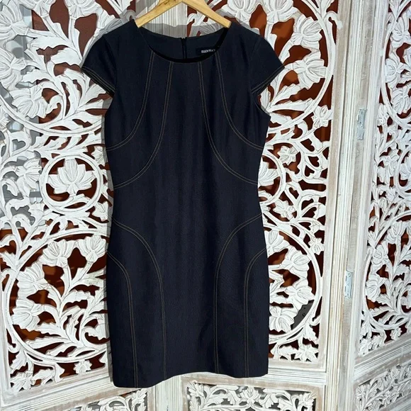 ellen tracy denim dress Ellen Tracy Denim Shirt Dress Navy Blue Size
